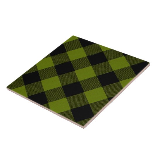Grüner Büffel-Karo-Garten Fliese (Seite)
