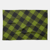 Grüner Büffel-Karo-Garten Geschirrtuch (Horizontal)