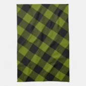 Grüner Büffel-Karo-Garten Geschirrtuch (Vertikal)