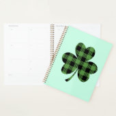 Grüner Büffel-Karo-Plaid-Schmetterlingsklee-Design Planer (Anzeige)