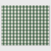 Grüner Büffelkariert Weihnachten Geschenkpapier (Flach)