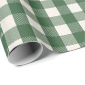 Grüner Büffelkariert Weihnachten Geschenkpapier (Rolleneckpunkt)