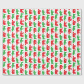 Grüner Bulle & Roter Bär, DIY-Hintergrundfarbe, We Geschenkpapier (Flach)