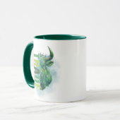 Grüner Bulle | Trade Design | Marmor Tasse (Vorderseite Links)