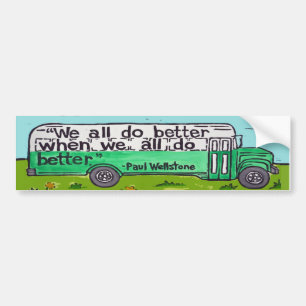 Grüner Bus Autoaufkleber