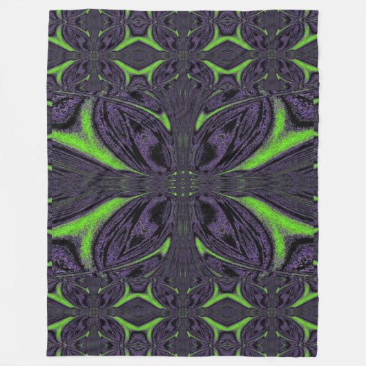 Grüner ButterFliegen 6 Fleecedecke (Vorderseite)