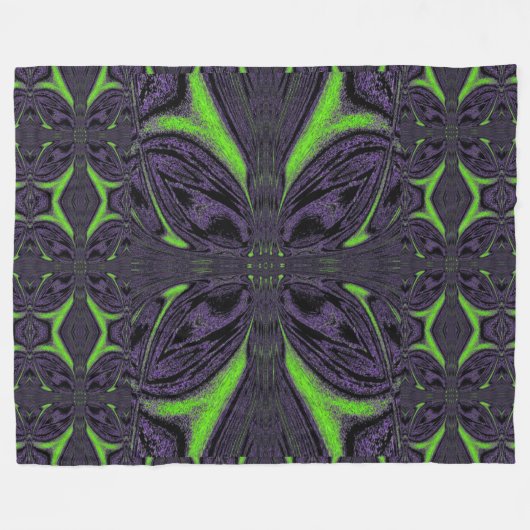 Grüner ButterFliegen 6 Fleecedecke (Vorderseite (Horizontal))