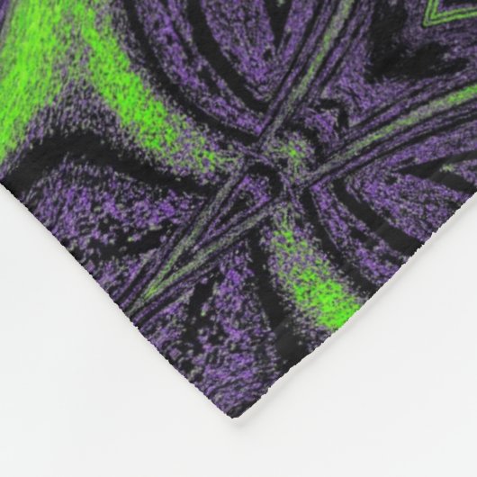 Grüner ButterFliegen 6 Fleecedecke (Ecke)