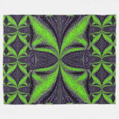 Grüner ButterFly 3 Fleecedecke (Vorderseite (Horizontal))
