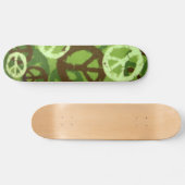 Grüner Camouflage-/FriedenszeichenSkateboard Skateboard (Horizontal)