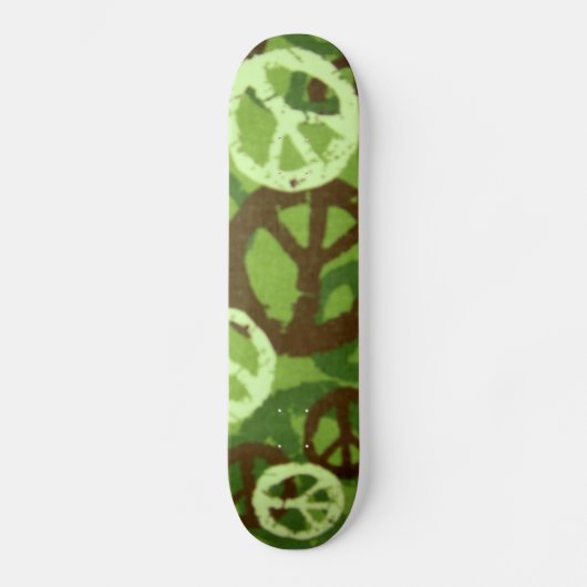 Grüner Camouflage-/FriedenszeichenSkateboard Skateboard (Vorderseite)