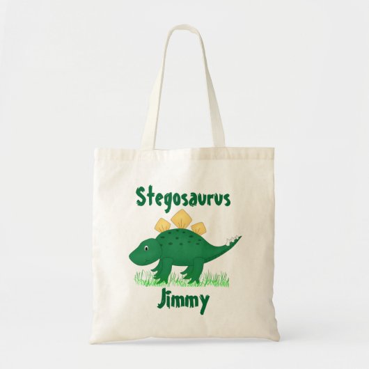 Grüner Cartoon Dinosaurier Tote Tasche (Vorne)
