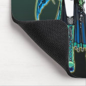 Grüner Celetial Stern-feenhafte Kunst Mousepad (Ecke)