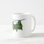Grüner CH-47 Chinook Militär-Hubschrauber Kaffeetasse (VorderseiteRechts)