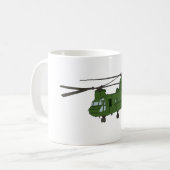 Grüner CH-47 Chinook Militär-Hubschrauber Kaffeetasse (Vorderseite Links)