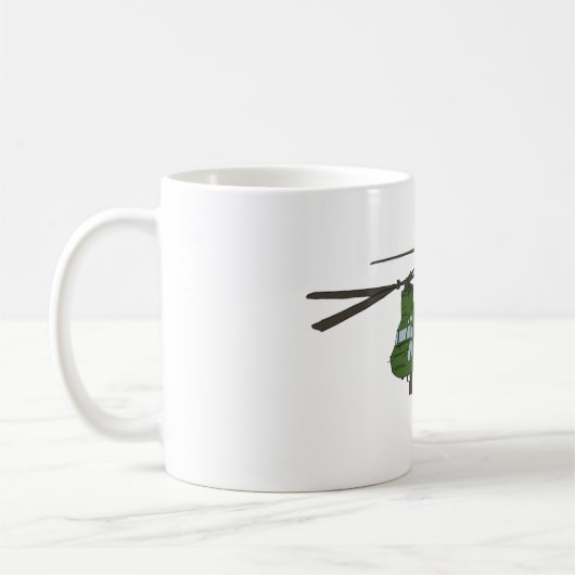 Grüner CH-47 Chinook Militär-Hubschrauber Kaffeetasse (Links)