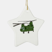 Grüner CH-47 Chinook Militär-Hubschrauber Keramik Ornament (Rechts)