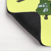 Grüner CH-47 Chinook Militär-Hubschrauber Mousepad (Ecke)