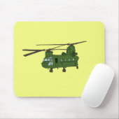 Grüner CH-47 Chinook Militär-Hubschrauber Mousepad (Mit Mouse)