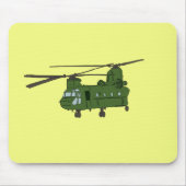 Grüner CH-47 Chinook Militär-Hubschrauber Mousepad (Vorne)