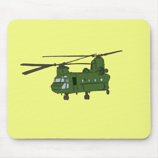 Grüner CH-47 Chinook Militär-Hubschrauber Mousepad (Vorne)