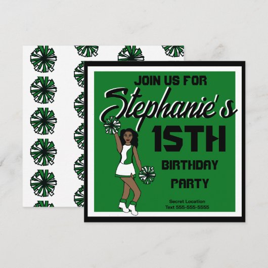 Grüner Cheer #1 - Einladung (Vorne/Hinten)