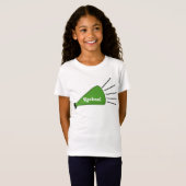 Grüner Cheerleader-Megaphon-T - Shirt (Vorne ganz)