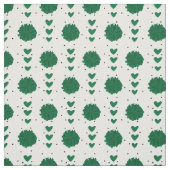 Grüner Chef Pom Poms & Hearts Muster Stoff (Muster)