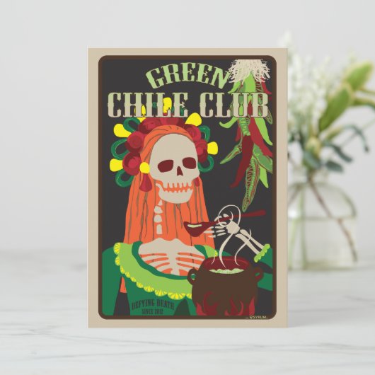Grüner Chile Einladung (Stehend Vorderseite)