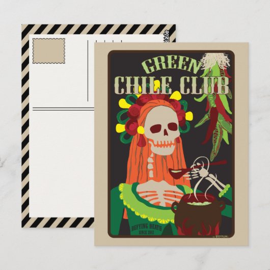 Grüner Chile Postkarte (Vorne/Hinten)