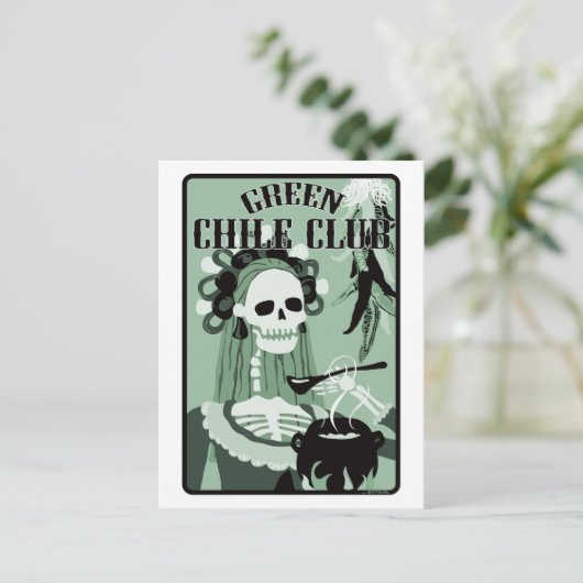 Grüner Chile Postkarte (Stehend Vorderseite)