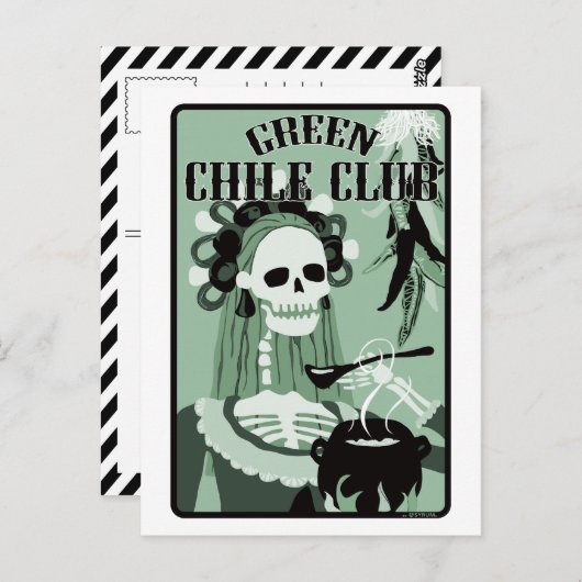 Grüner Chile Postkarte (Vorne/Hinten)