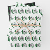 Grüner Chile riecht nach den Liebe-Umschlagpapier- Geschenkpapier Set (Beispiel)