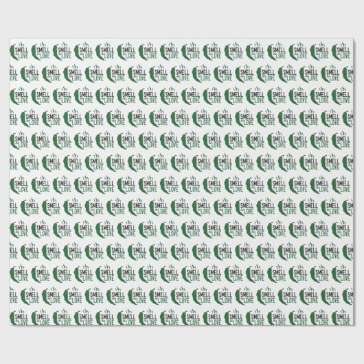 Grüner Chile riecht nach Liebe-Umschlagpapier Geschenkpapier (Flach)