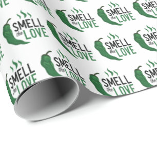 Grüner Chile riecht nach Liebe-Umschlagpapier Geschenkpapier