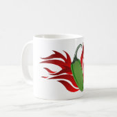 Grüner Chili-Pfeffer-Entwurf Kaffeetasse (Vorderseite Links)