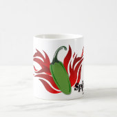 Grüner Chili-Pfeffer-Entwurf Kaffeetasse (Mittel)