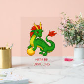Grüner chinesischer Drache Acrylschild (Hochzeit)