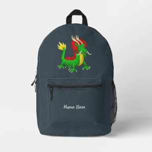 Grüner chinesischer Drache Bedruckter Rucksack