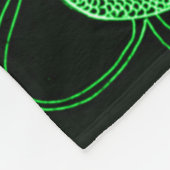 Grüner chinesischer Drache Fleecedecke (Ecke)