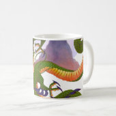 Grüner chinesischer Drache Kaffeetasse (VorderseiteRechts)
