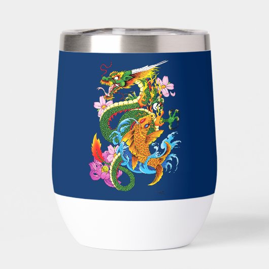 Grüner chinesischer Drache Koi (Rückseite)