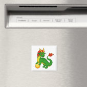 Grüner chinesischer Drache Magnet (In Situ (Geschirrspüler))