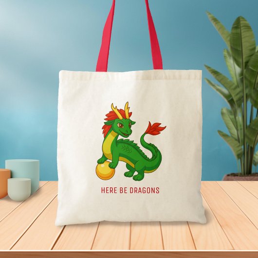 Grüner chinesischer Drache Tragetasche