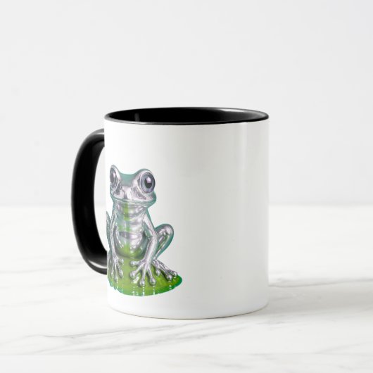 Grüner Chromfrosch Tasse (Vorderseite Links)