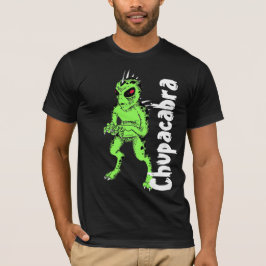 Grüner Chupacabra mit rotem T-Shirt