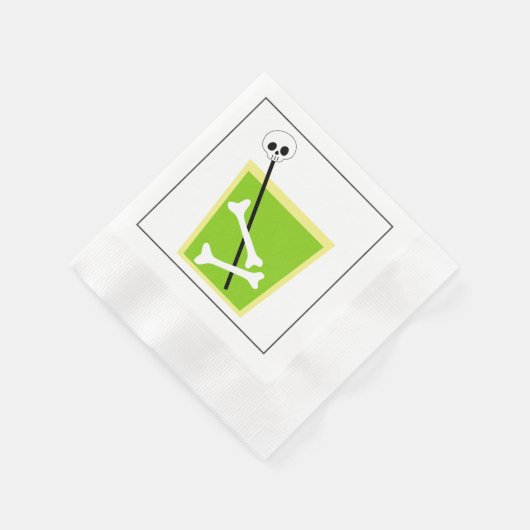Grüner Cocktail Halloween Glaspapier Napkin Serviette (Ecke)
