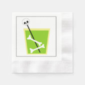 Grüner Cocktail Halloween Glaspapier Napkin Serviette (Vorderseite)