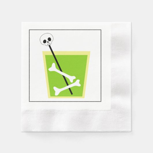 Grüner Cocktail Halloween Glaspapier Napkin Serviette (Vorderseite)