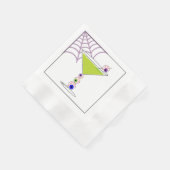 Grüner Cocktail Halloween Glaspapier Napkin Serviette (Ecke)